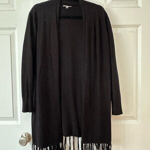 Elegant Black Fringe Sweater